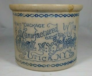 1893 Columbian Exposition Stoneware Crock White Pottery Co.  Utica York Ny