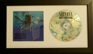 Stunning Cobain And Nirvana Band Signed Autograph Nevermind Cd W/