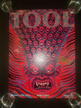 Signed / Autographed Tool Concert Poster Tulsa Alex Grey