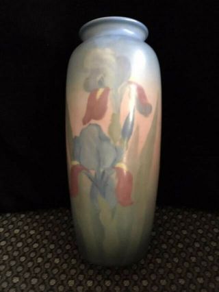 1941 Rookwood Pottery Iris Flower Vase 904d 8 3/4 " Tall Edward Hurley