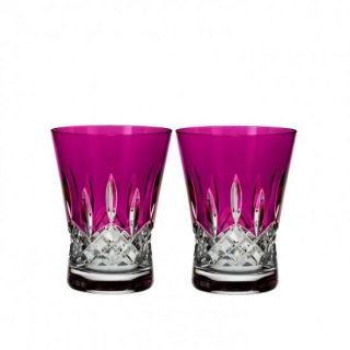Waterford Lismore Pops Hot Pink Double Old Fashioned - Set Of 4