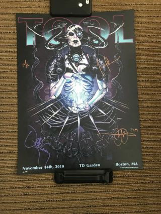Tool 2019 Tour Poster Boston Autograph In Hand 11/14/19 /650 Signed Photo