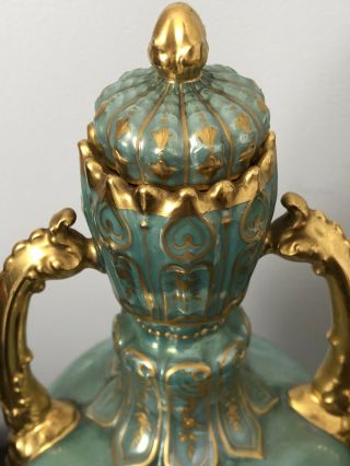 Antique Royal Vienna Porcelain Urns/vases “Daphne And Ephell” 4