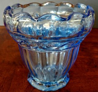 Cambridge Glass Large Blue Flower Frog Holder Vase,  & Perfect 2