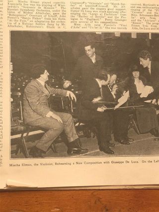 Concert promo advertisement violinist Jascha Heifetz 1917 First American Tour 4