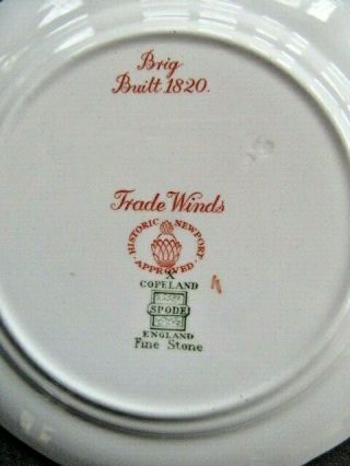 Spode TRADE WINDS RED (Gold Trim) Eight 5 - Piece Settings 40pcs.  1st Quality 9