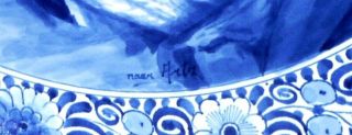 Delft Blue Wall Charger/Plate Porceleyne Fles Holland n.  Artz. 3