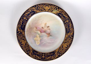 A Rare Fine Sevres Plate With Mythological Scene Dated 1895