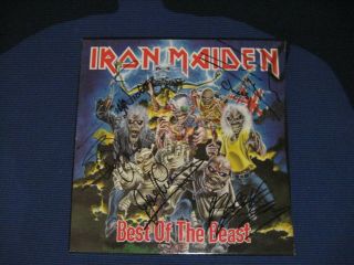 Iron Maiden Signed Best Of The Beast Vinyl Box Set - Uk Press