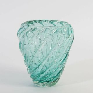 Vintage Cordonato D´oro Murano Glass Vase Bubbles Gold Approx.  1950 - 60 Perfect