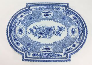 Mottahedeh Blue & White Chinese Canton Pattern Ceramic Serving Platter & Cover 4