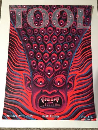 Tool 2019 Tour Poster Alex Grey Art Tulsa 10/29/2019 Unsigned