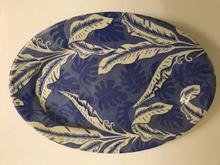Tepco Banana Leaf 12” Platter In Blue Rare Color