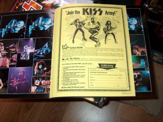 KISS On Tour Book 1976 Complete w/ KISS Army Application 1st Tour Very Good 4