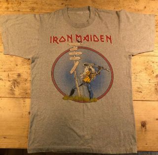 Iron Maiden The Beast At Reading And The Usa T Shirt.  Very Rare