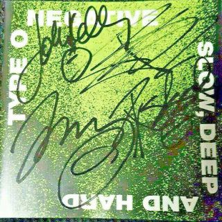 Type O Negative Rare Band Signed " Slow,  Deep And Hard " Cd Cover