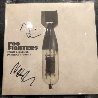 Foo Fighters Taylor Hawkins & Nate Mendel Signed Autograph Echoes Silence Vinyl