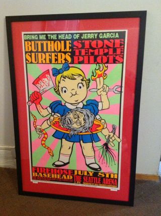 Rare Butthole Surfers Stone Temple Pilots Frank Kozik Concert Gig Poster