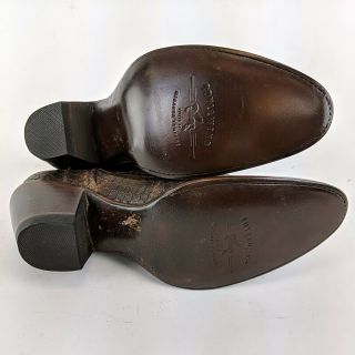 Miranda Lambert IDYLLWIND Brown Leather Side Zip Ankle Boots Size 8.  5 B 5