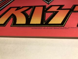 Vintage Kiss Aucoin BLACKLIGHT POSTER 1976 Rare Never Hung 3