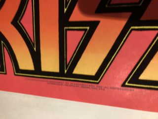 Vintage Kiss Aucoin BLACKLIGHT POSTER 1976 Rare Never Hung 4