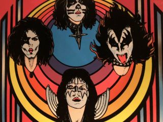 Vintage Kiss Aucoin BLACKLIGHT POSTER 1976 Rare Never Hung 5