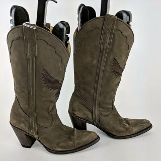 Miranda Lambert IDYLLWIND Brown Leather Cowboy Boots Size 8.  5 B 2