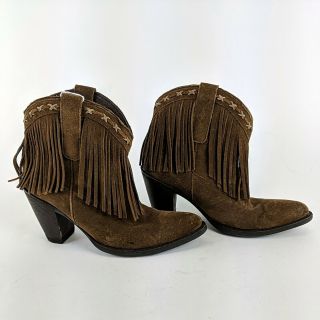 Miranda Lambert Idyllwind Brown Leather Fringe Cowboy Boots Size 8.  5 B