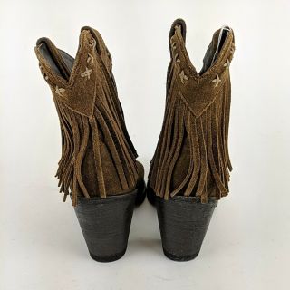 Miranda Lambert IDYLLWIND Brown Leather Fringe Cowboy Boots Size 8.  5 B 3