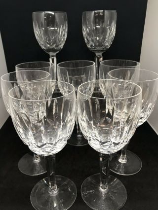(9) Waterford Crystal " Kildare " Water Goblet Stemware - 7 " - Set Of 9