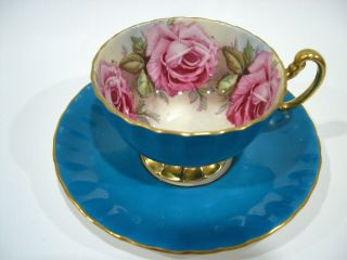 Aynsley Tea Cup And Saucer Cabbage Rose