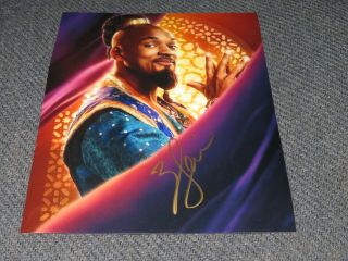 Will Smith Signed 8x10 Photo Aladdin Movie Disney Genie