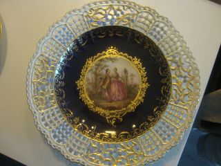 Antique Kpm Royal Vienna Meissen Porcelain Plate