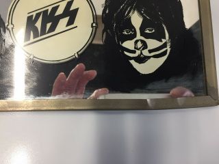Vintage Rare 70 ' s Kiss Mirror Gene Simmons Paul Stanley Ace Frehley Peter Criss 7