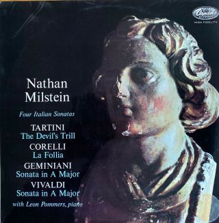 Rare Classic Lp Nathan Milstein Tartini Vivaldi Violon Sonatas Capitol Sp 8481