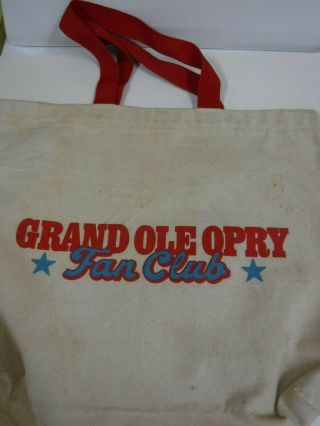Fan Fair Country Music Tote Bag Signed By Billy Walker,  Jimmy Dickens,  Etc.