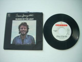 Bruce Springsteen: Blinded By The Light (7 " Vinyl Promo W/ Rare Picture Sleeve)