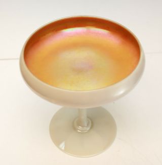 F.  Carder Steuben Art Glass Aurene Calcite Footed Bowl 2