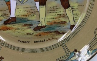 Buffalo Pottery Deldare Ware 10” Plate 1909 Yankee Doodle 3
