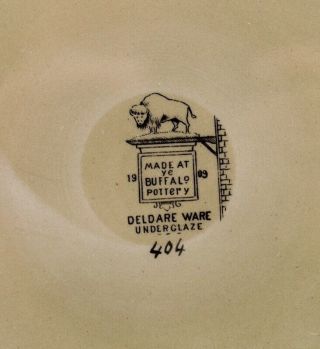 Buffalo Pottery Deldare Ware 10” Plate 1909 Yankee Doodle 9