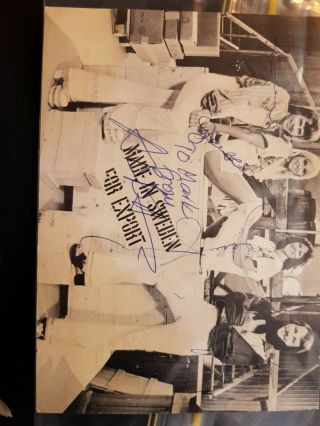 Abba Rare Signed By All 4 Black And White Photo