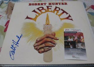 Grateful Dead Signed Robert Hunter " Liberty " Album Cover Jsa Dd64890 Fillmore