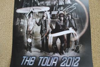 Nikki Sixx Mars Neil Signed Motley Crue KISS Tour Poster Autographed The Dirt 2