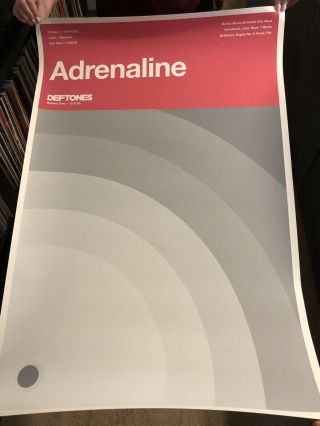 Deftones Adrenaline Serigraph 309 (poster Rare Lithograph) 24x36” Rare
