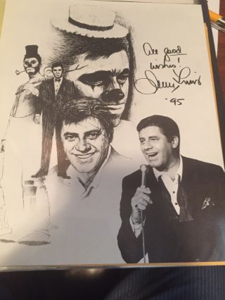 Jerry Lewis Signed Autographed 8 " X 10 " Photo Sharp