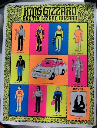 King Gizzard And The Wizard Lizard Chicago Poster Lim Ed 74/200