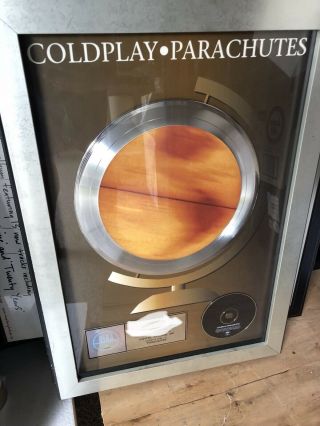 Coldplay Parachutes Platinum Record Award Riaa Official Rare