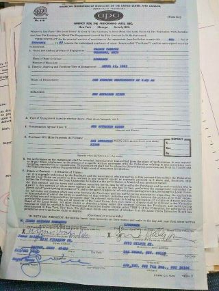 Seymour Heller Estate Box of Liberace Concert Contracts Papers,  1980 ' s 14,  Lbs 6