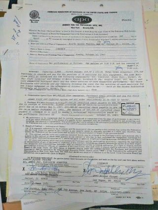 Seymour Heller Estate Box of Liberace Concert Contracts Papers,  1980 ' s 14,  Lbs 7