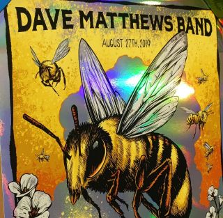 Dave Matthews Band Poster Foil Utah West Valley City F4d Studios Brandon Heart